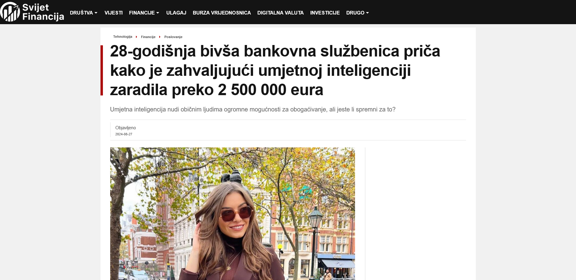 Internetom kruži lažni članak o Zagrepčanki koja je navodno zaradila milijune eura na platformi Bitcoin Bank