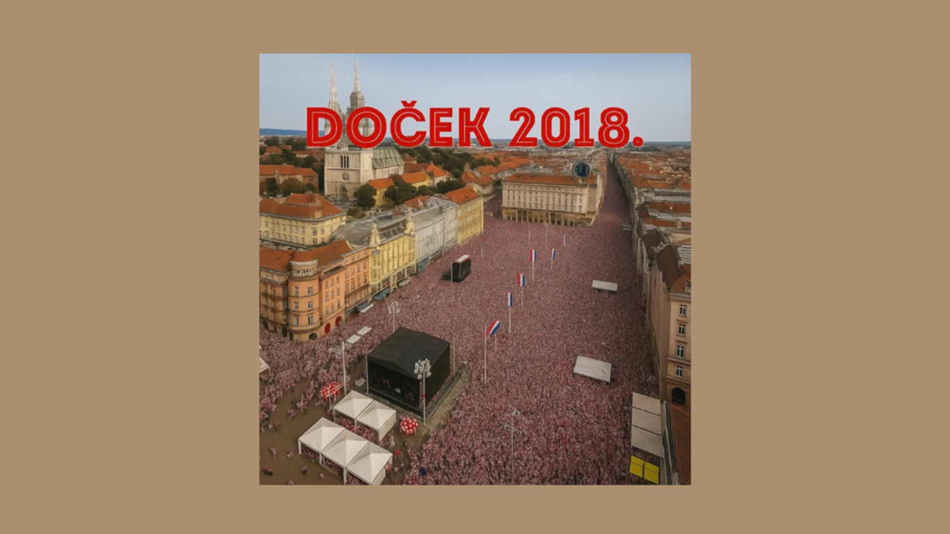 Fotografija na platformi X ne prikazuje doček nogometaša 2018.